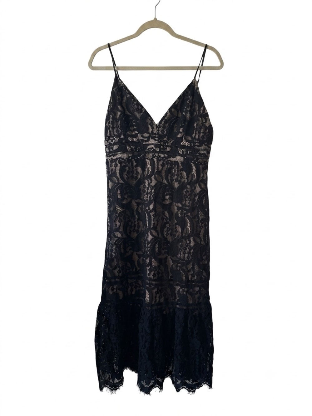 Lulu's Black Lace Mini Dress